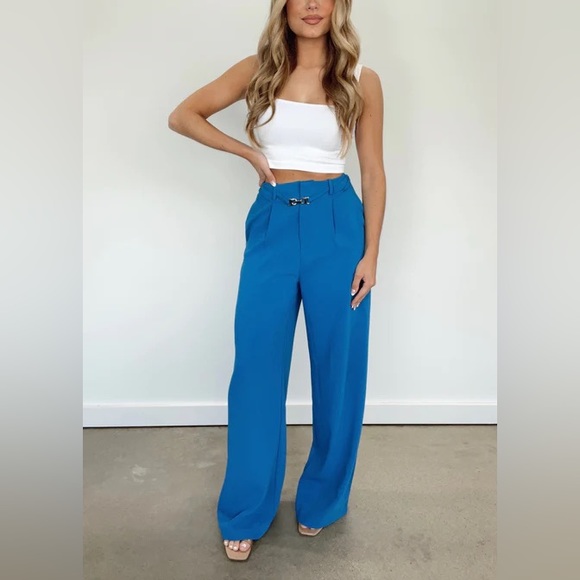 NWT Lane 201 Treasure You Trouser in Blue - Picture 4 of 5